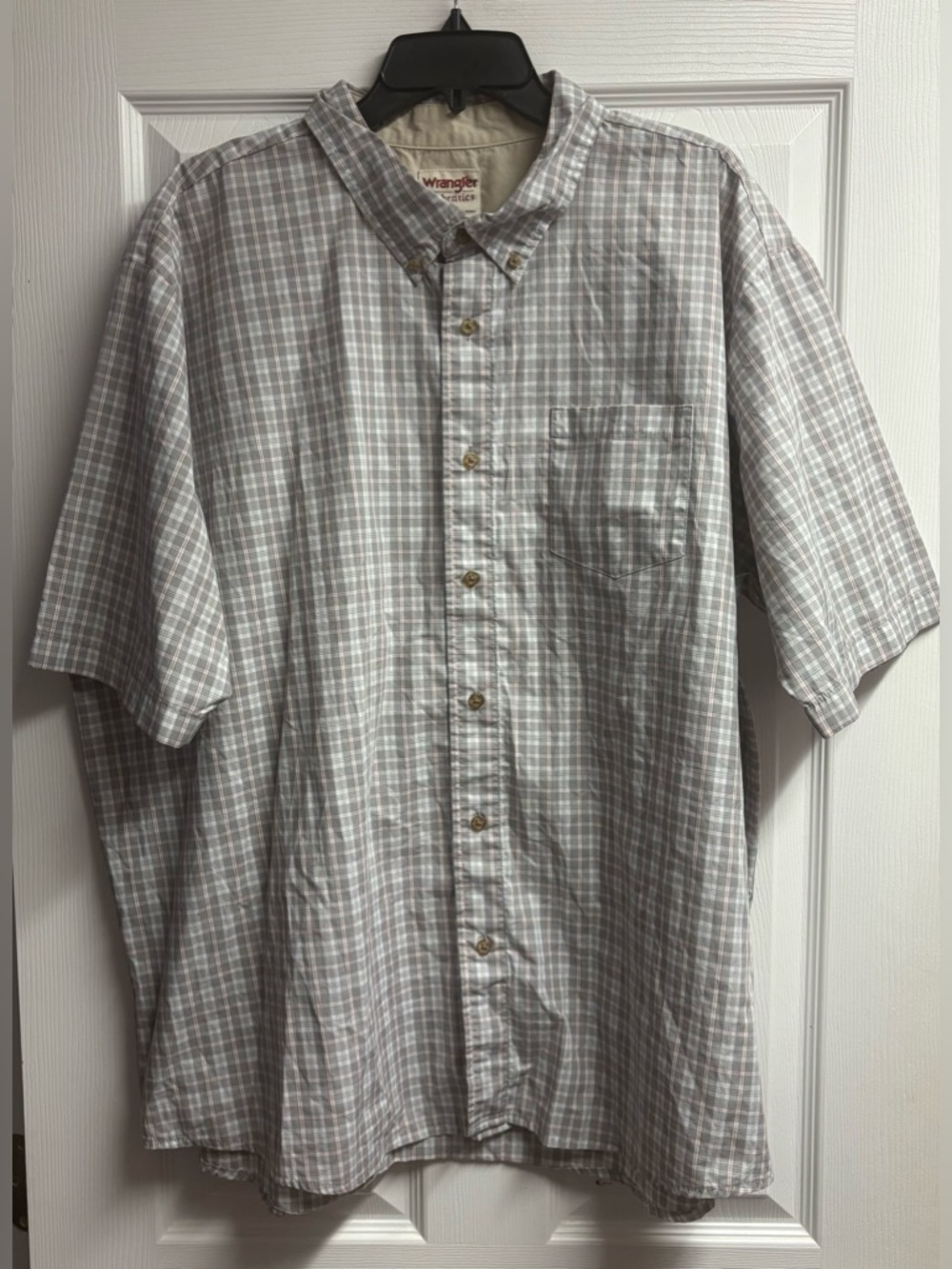 Wrangler Men’s Button-Up Plaid Shirt Size 3XL